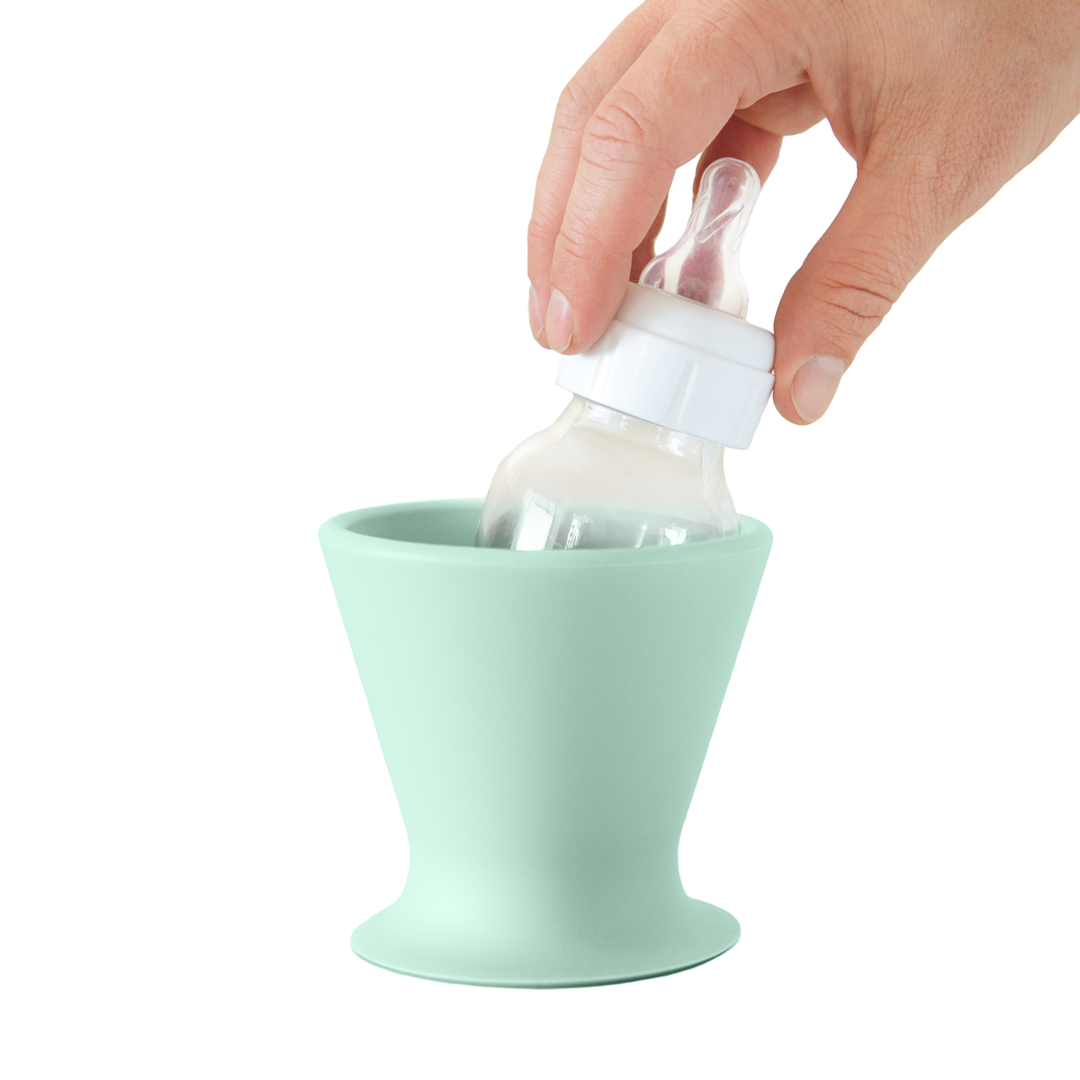 Baby Bottle Holder, Hands Free, One-Hand Bottle Prep