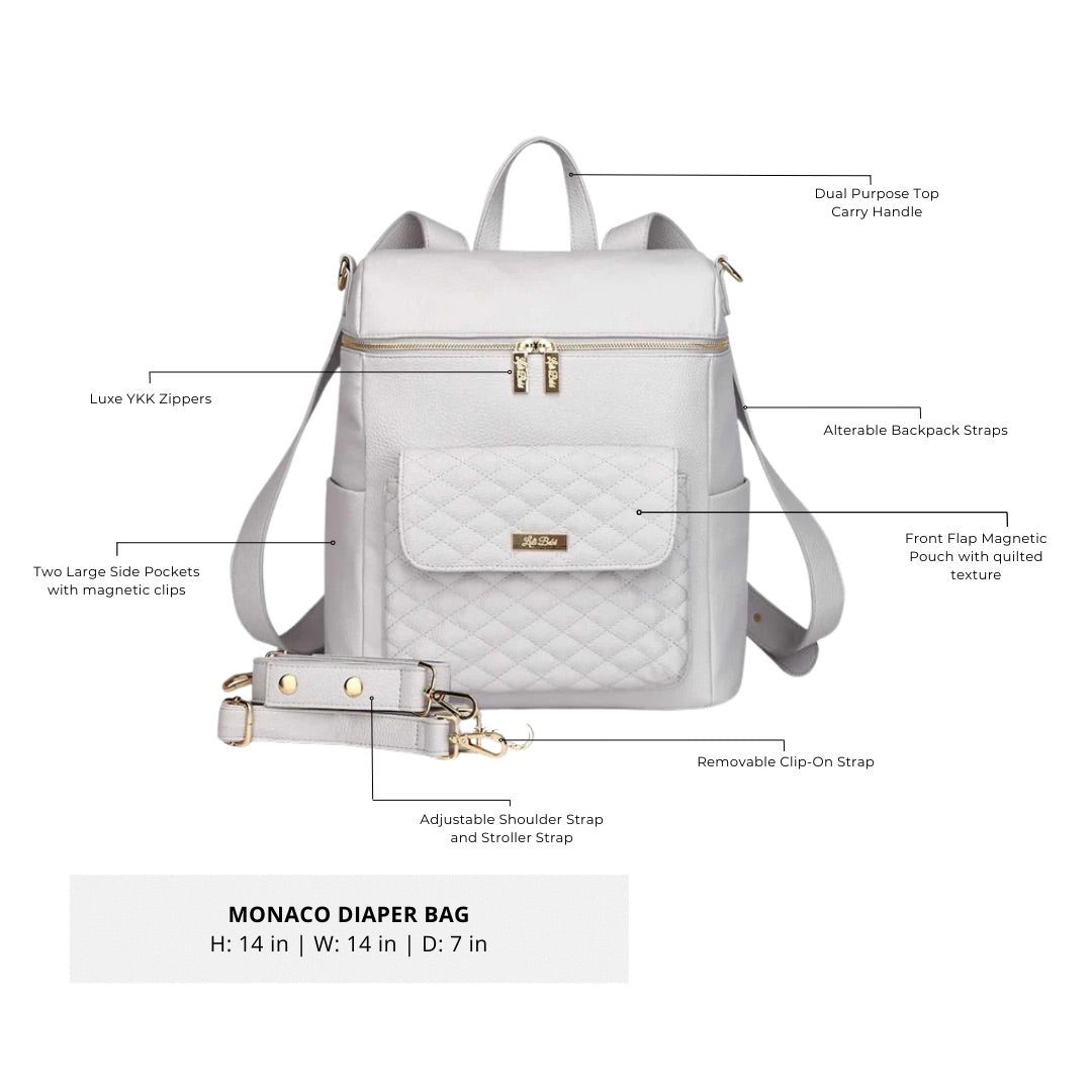 Signature Diaper Bag Pearl White