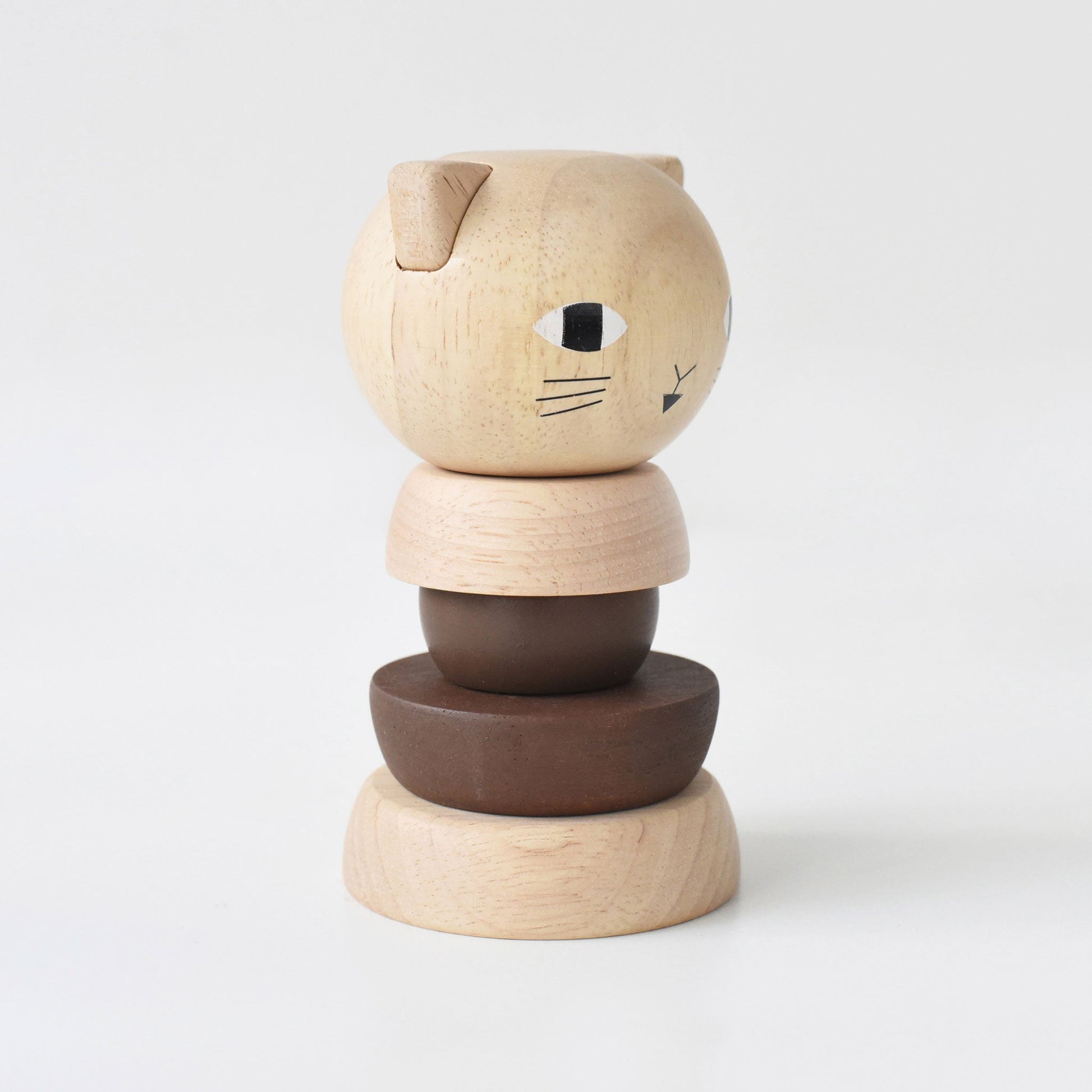 Wood Stacker - Cat Wooden Toys Blue Ribbon   