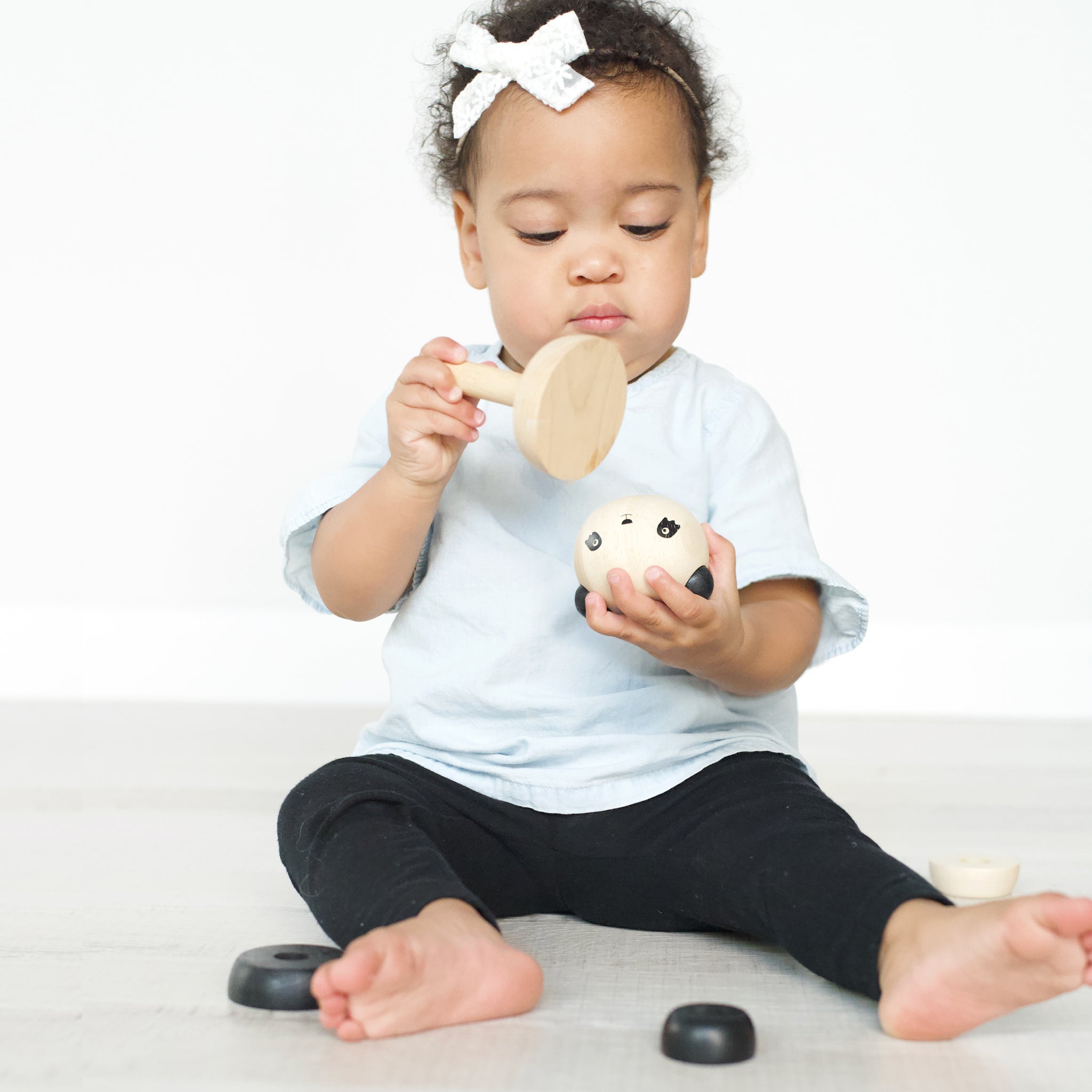 Wood Stacker - Panda Wooden Toys Blue Ribbon   
