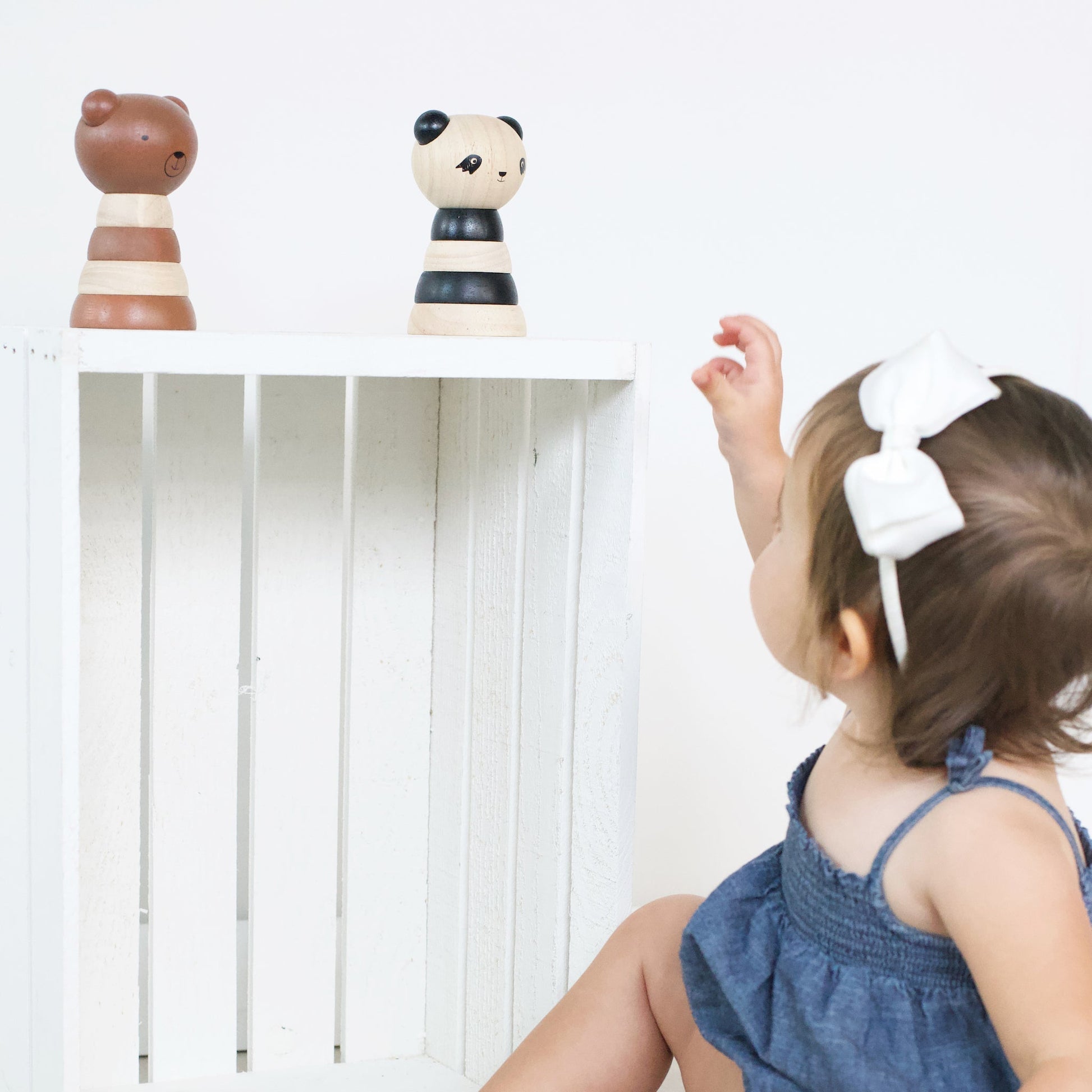 Wood Stacker - Panda Wooden Toys Blue Ribbon   