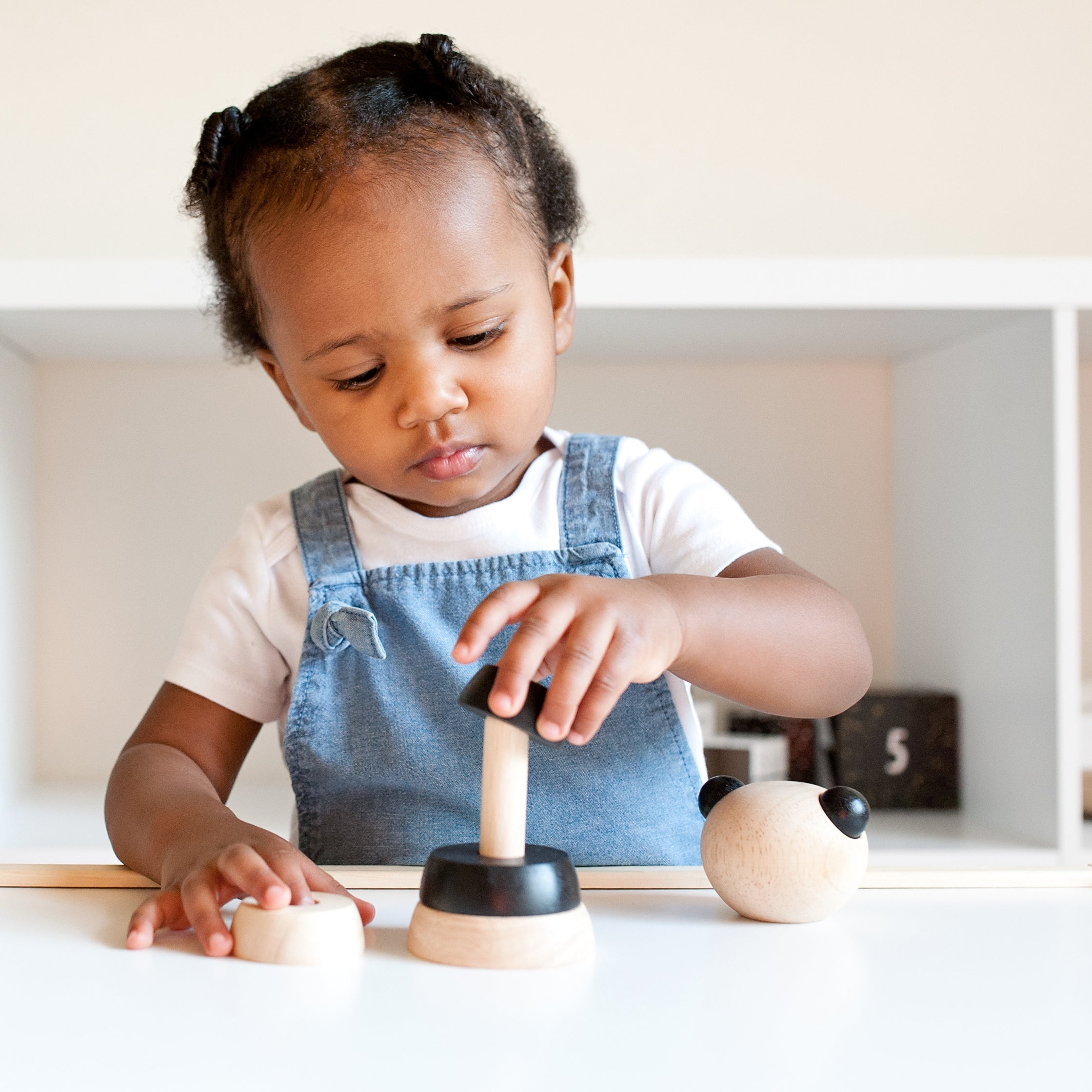 Wood Stacker - Panda Wooden Toys Blue Ribbon   